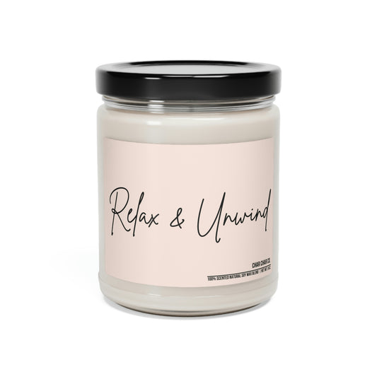 Relax & Unwind | 100 % Natural Scented Soy Candle, 9oz