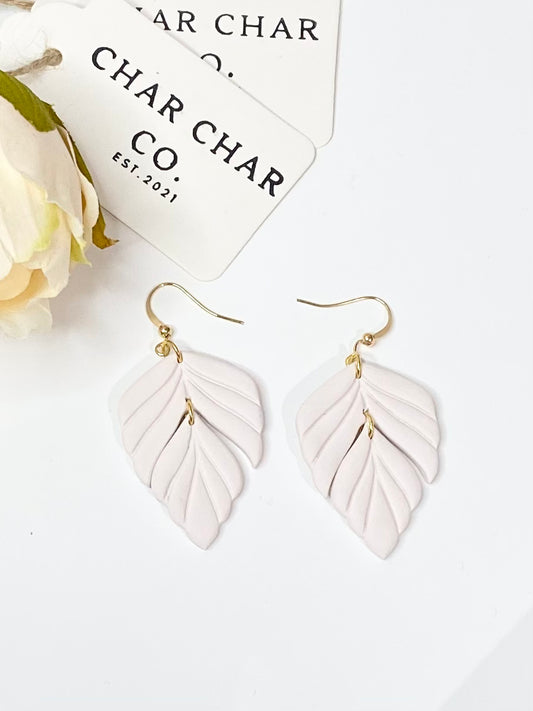 Cream Flutter Dangle Earrings